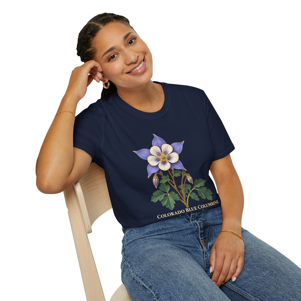 Colorado Blue Columbine State Flower T-Shirt