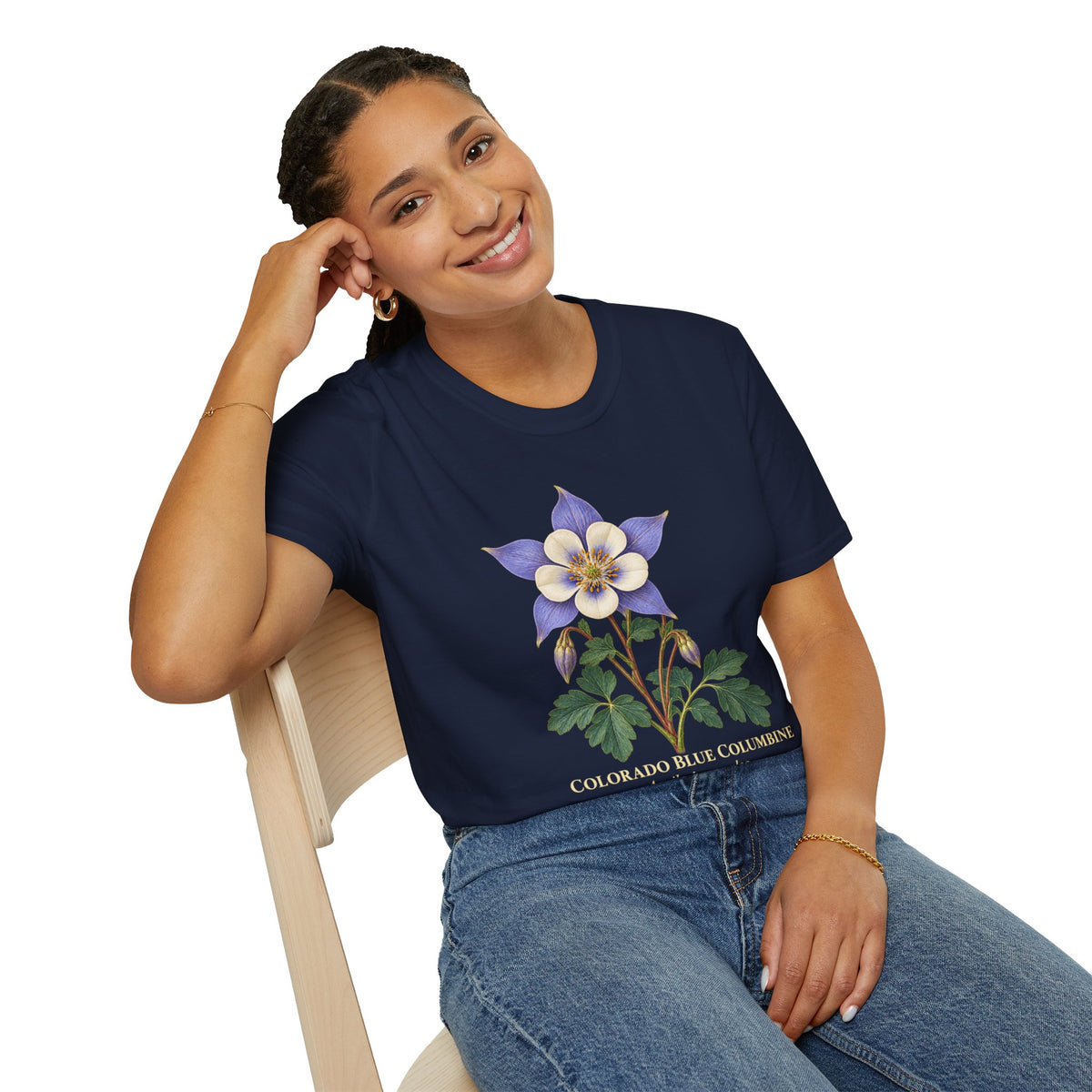 Colorado Blue Columbine State Flower T-Shirt