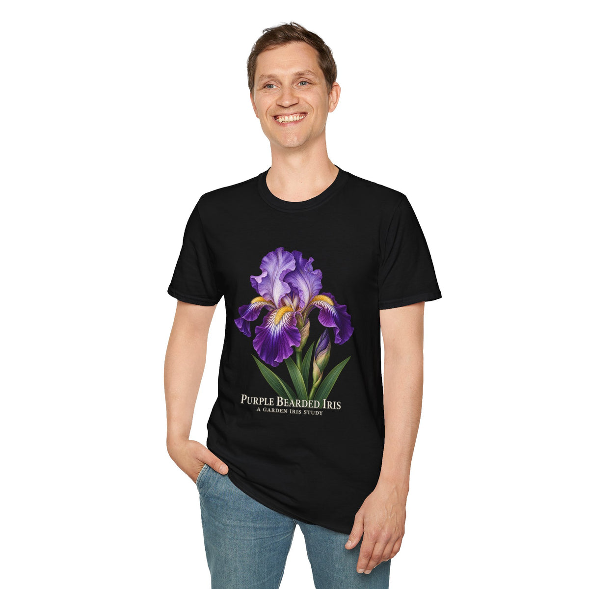 Purple Bearded Iris Botanical T-Shirt