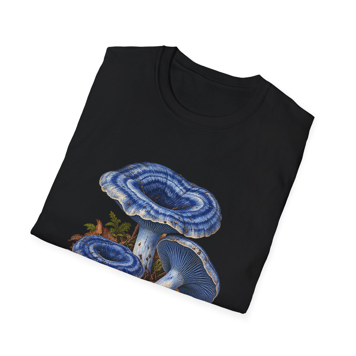 Indigo Milk Cap Mushroom T-Shirt — Woodland Study