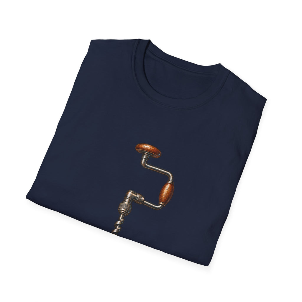 Brace and Bit Hand Drill Woodworking T-Shirt