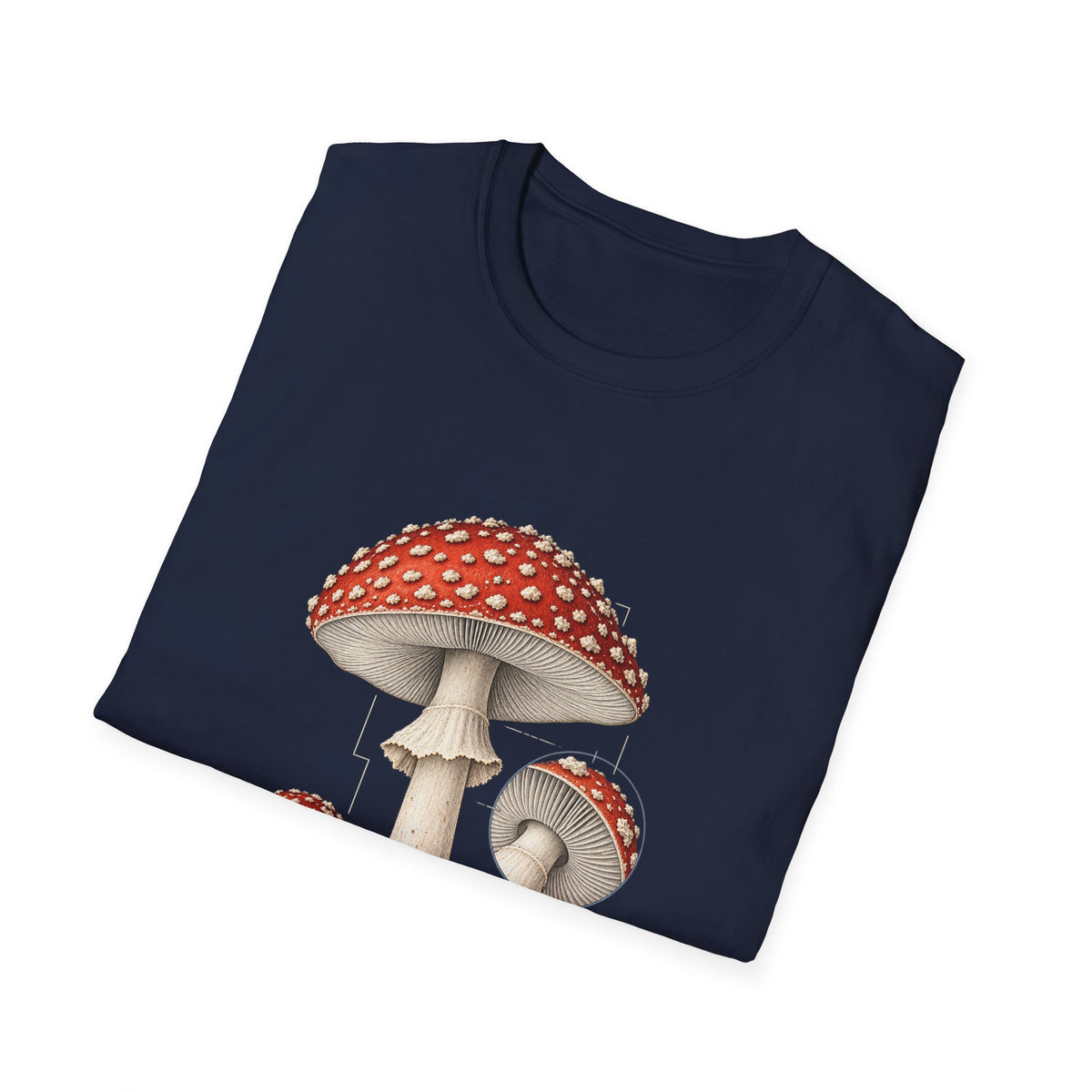 Amanita Muscaria Mushroom Study T-Shirt