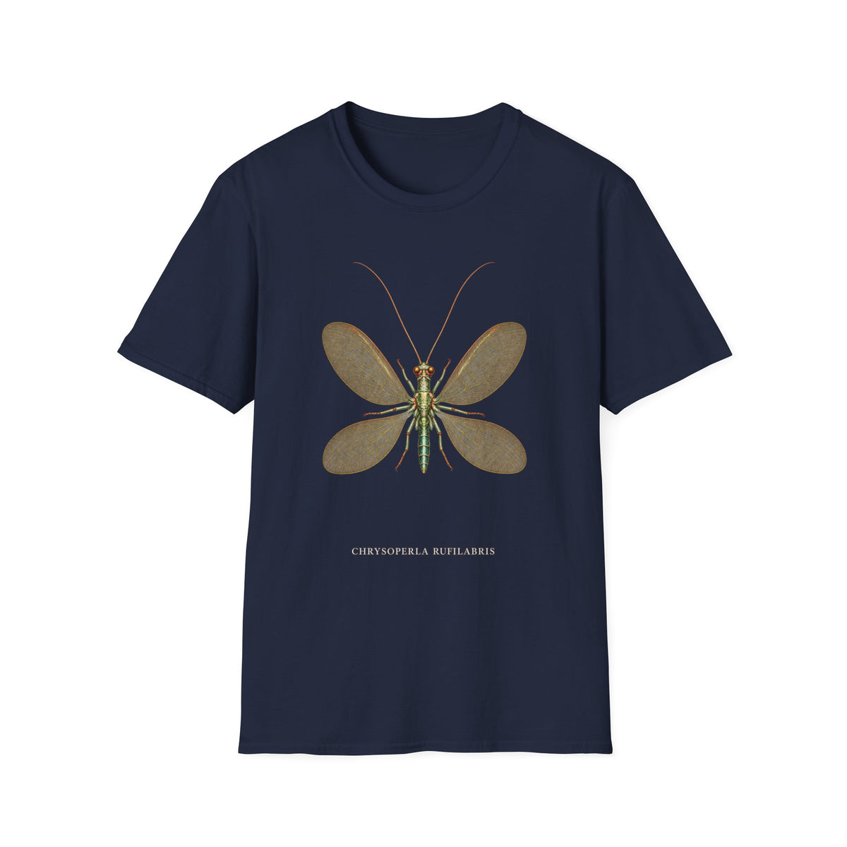 Lacewing Natural History T-Shirt | Chrysoperla rufilabris