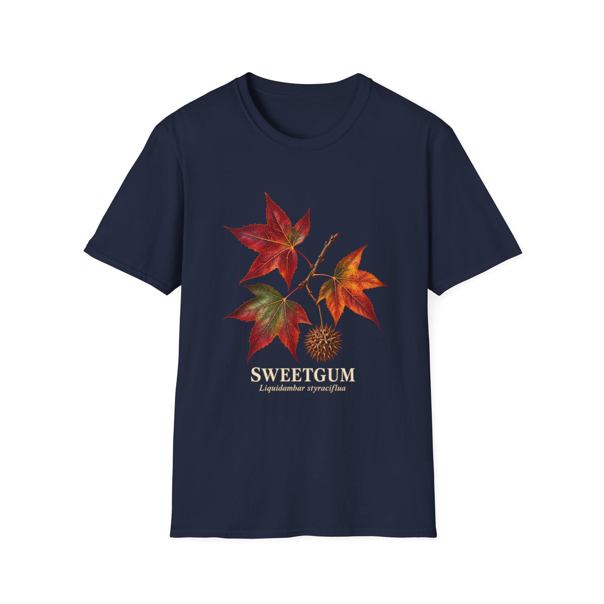 Sweetgum Autumn Botanical Study T-Shirt