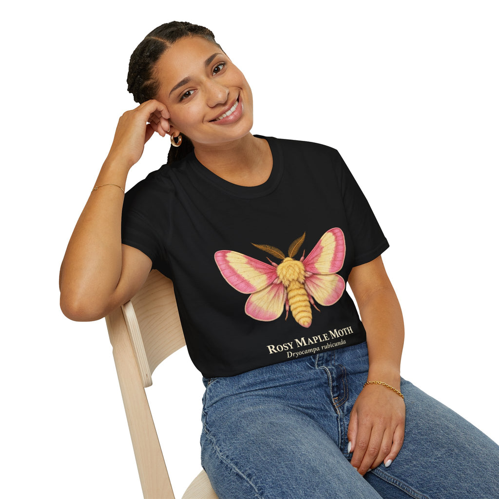 Rosy Maple Moth Natural History T-Shirt