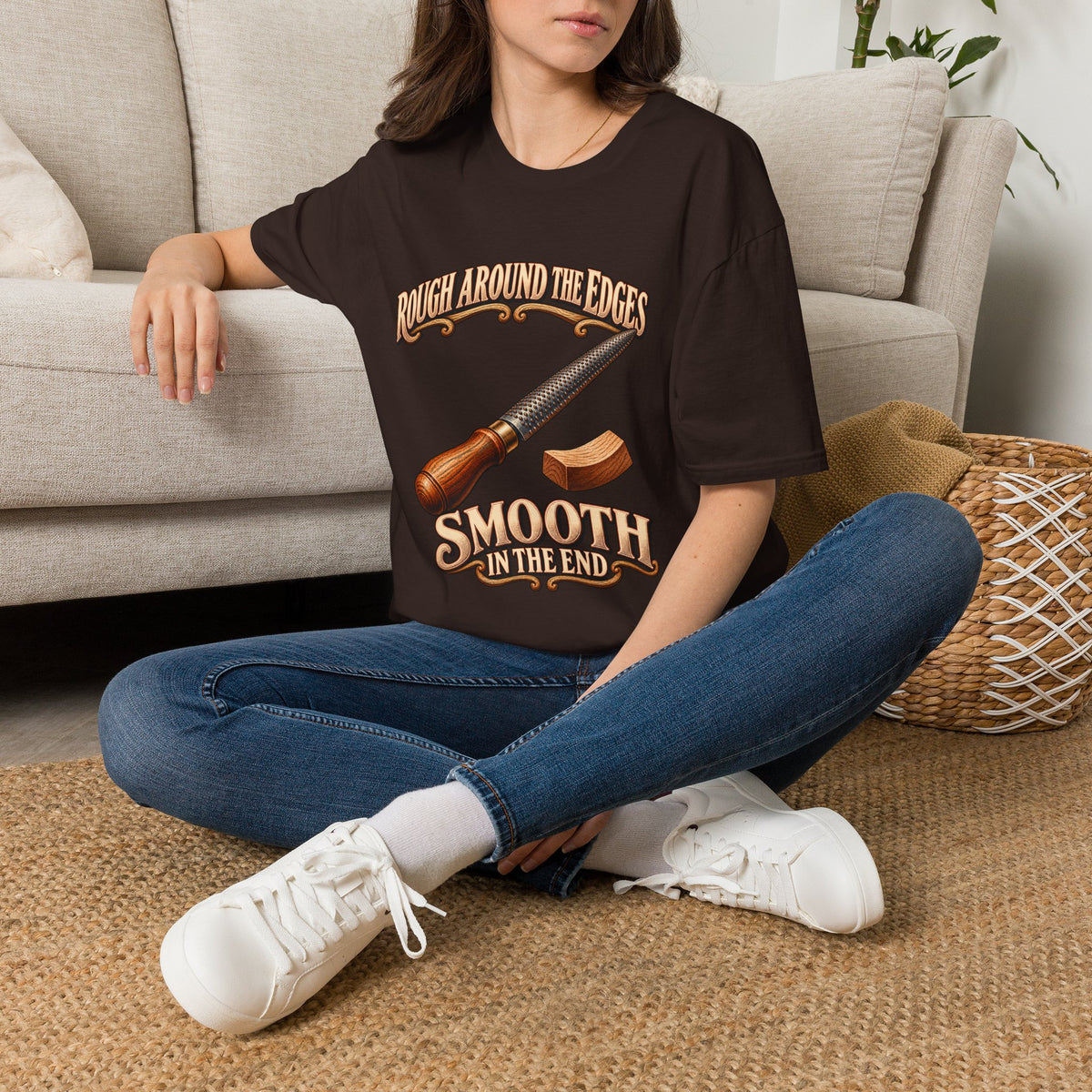 Rough Around the Edges Cabinet Rasp Woodworking T-Shirt