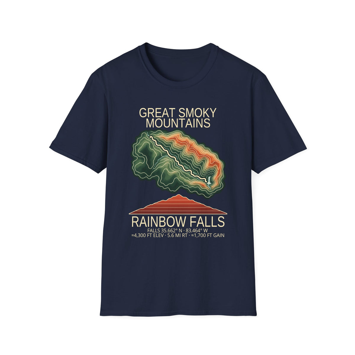 Rainbow Falls Hiking T-Shirt | Great Smoky Mountains