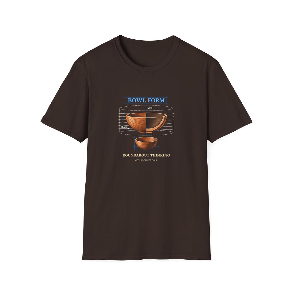 Bowl Form Roundabout Thinking Woodturning T-Shirt