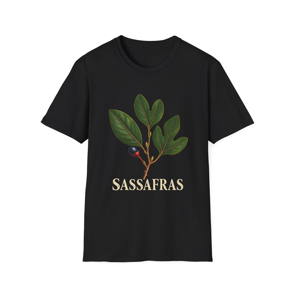 Sassafras Botanical Leaf Study T-Shirt