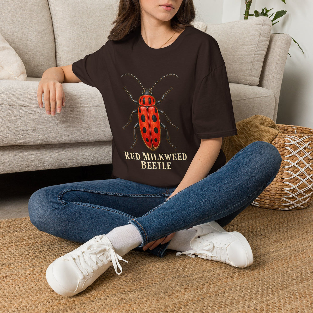 Red Milkweed Beetle Entomology T-Shirt