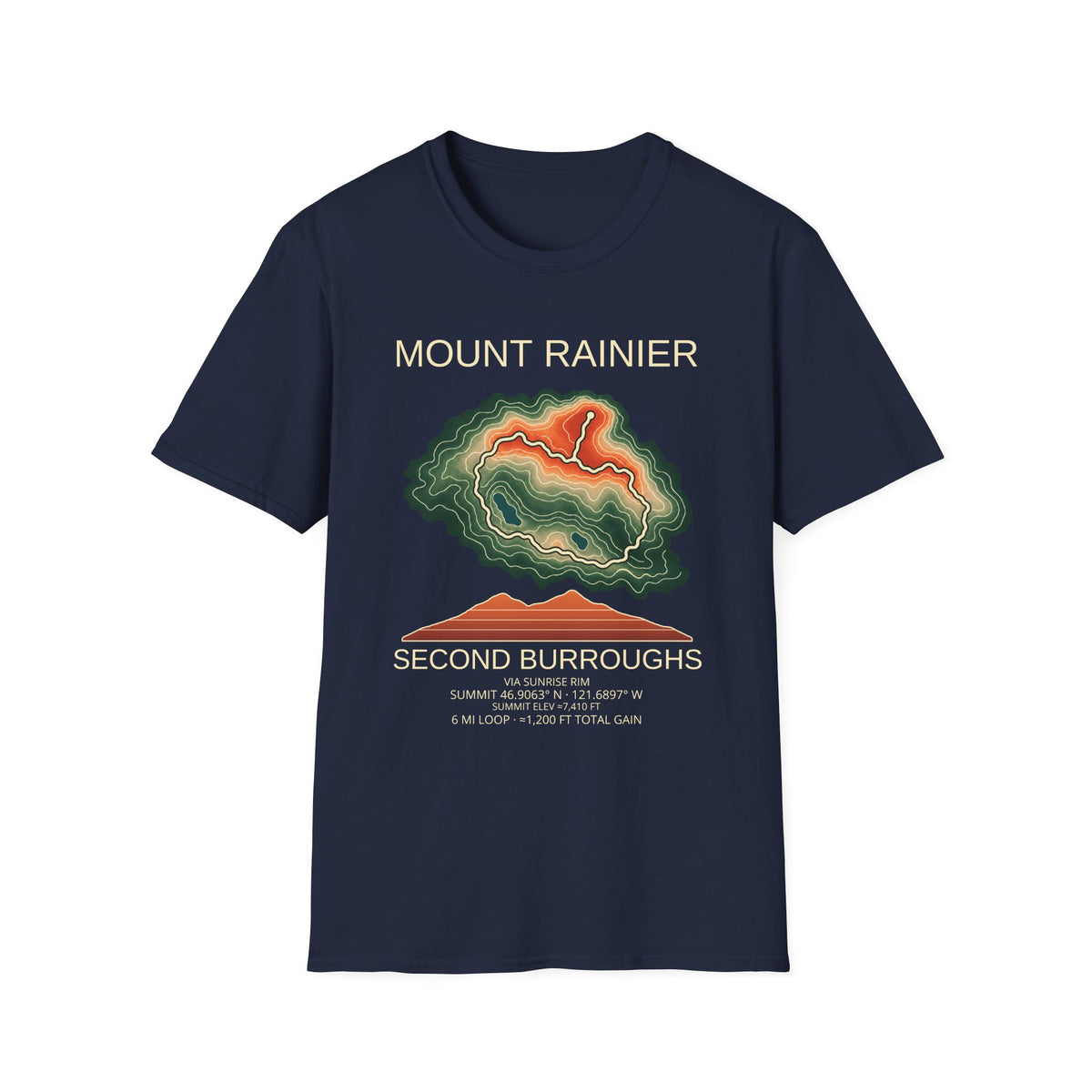 Second Burroughs Hiking T-Shirt | Mount Rainier