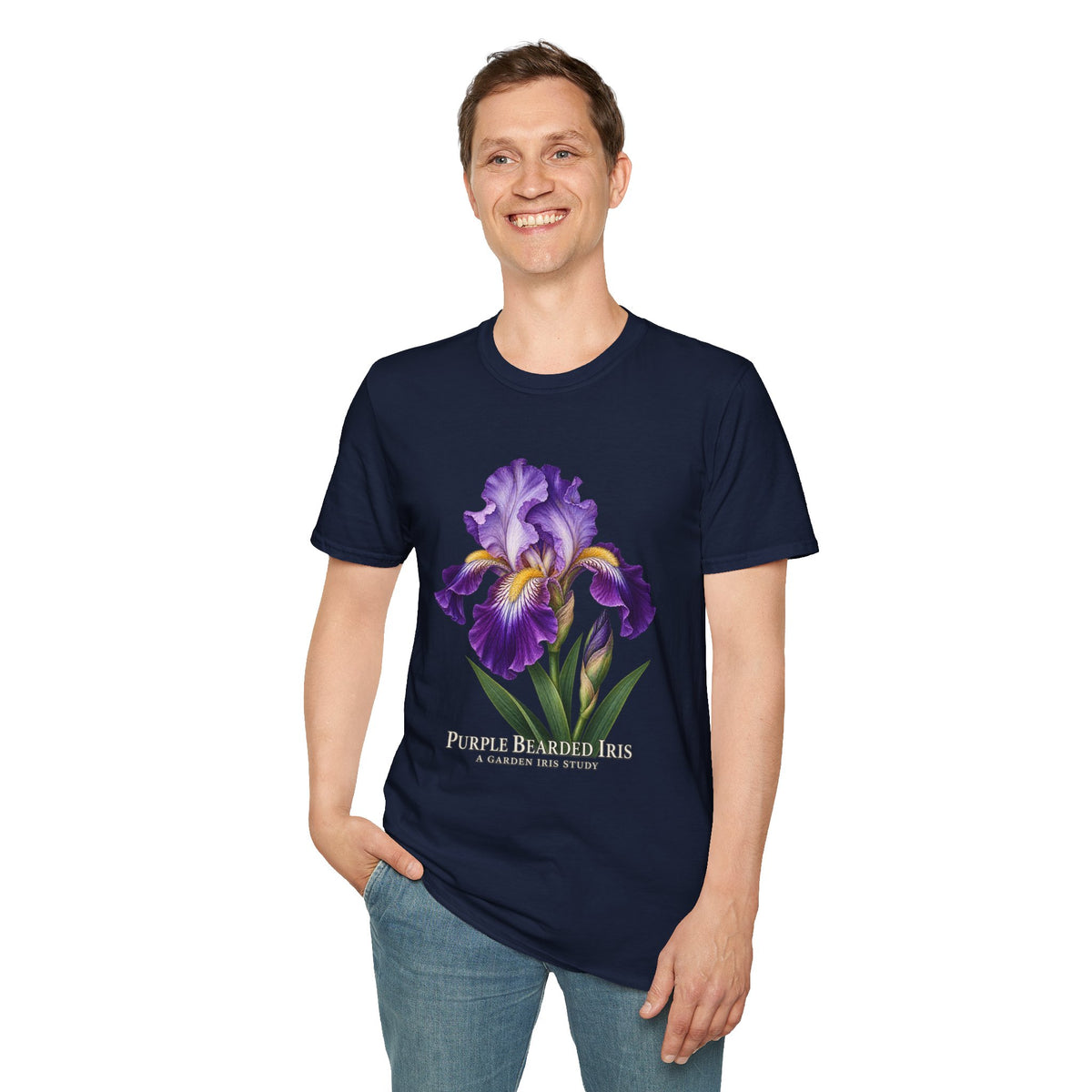 Purple Bearded Iris Botanical T-Shirt