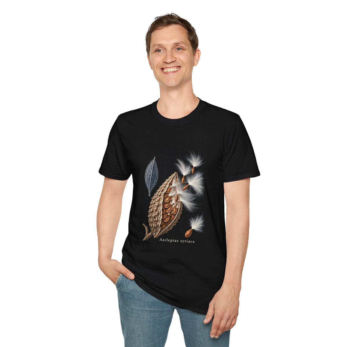 Common Milkweed Seedpod Botanical T-Shirt