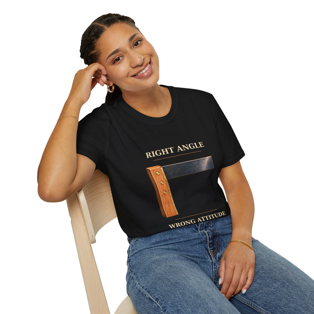 Right Angle Wrong Attitude Carpenter Square T-Shirt