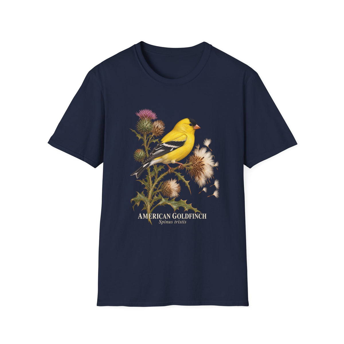 American Goldfinch & Thistle Birdwatching T-Shirt