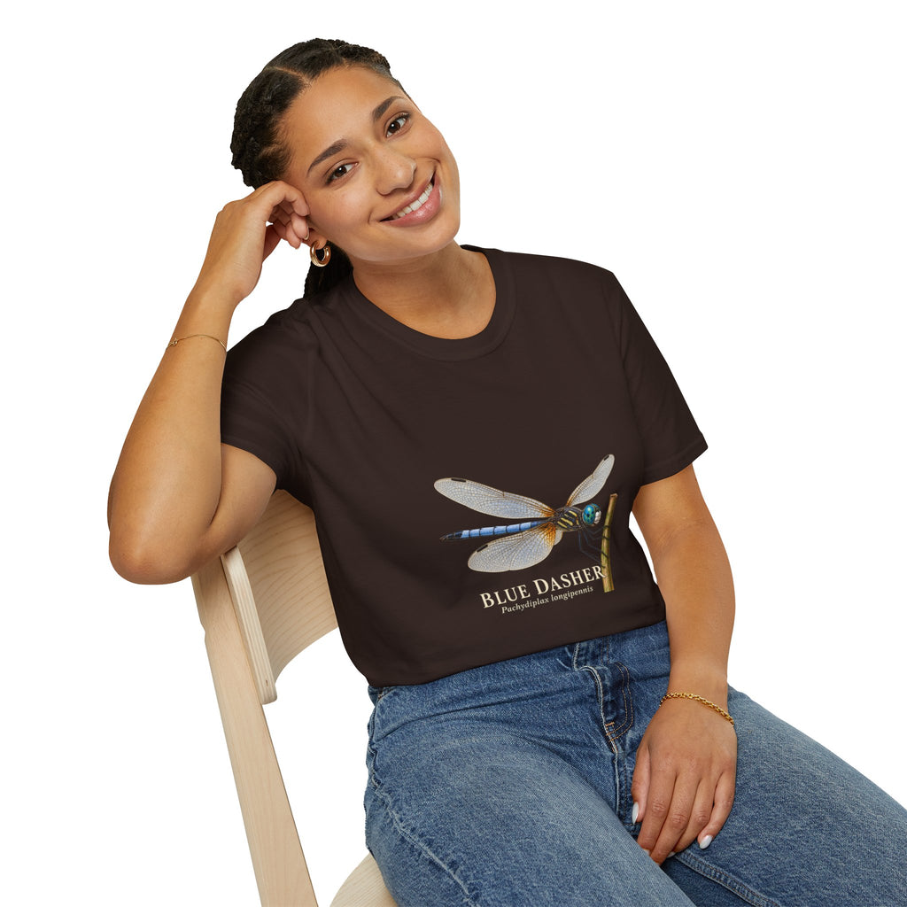 Blue Dasher Dragonfly Entomology T-Shirt