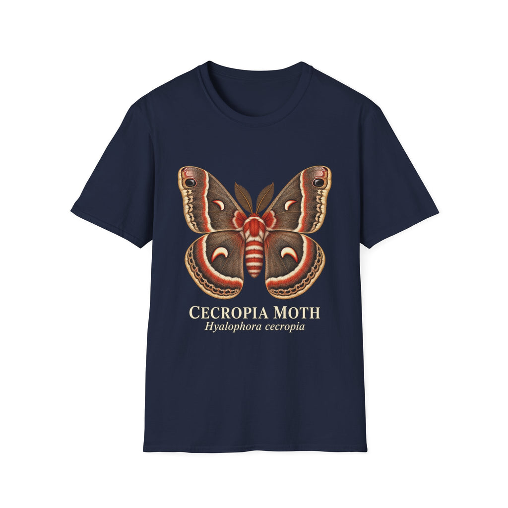 Cecropia Moth Natural History T-Shirt | Hyalophora cecropia