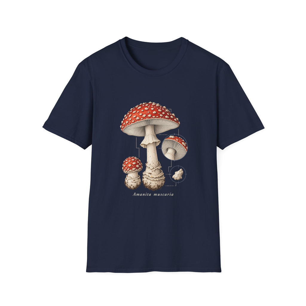 Amanita Muscaria Mushroom Study T-Shirt