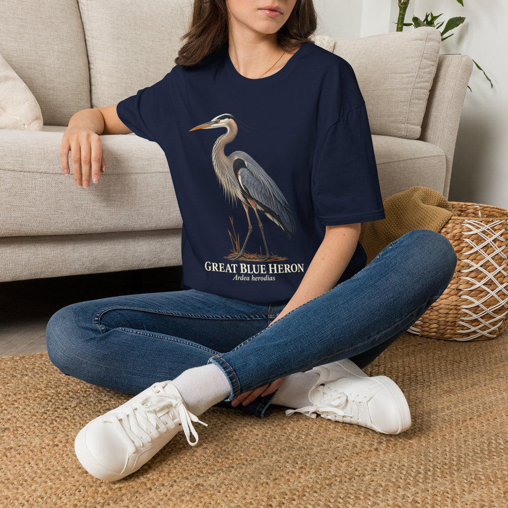 Great Blue Heron Birdwatching T-Shirt