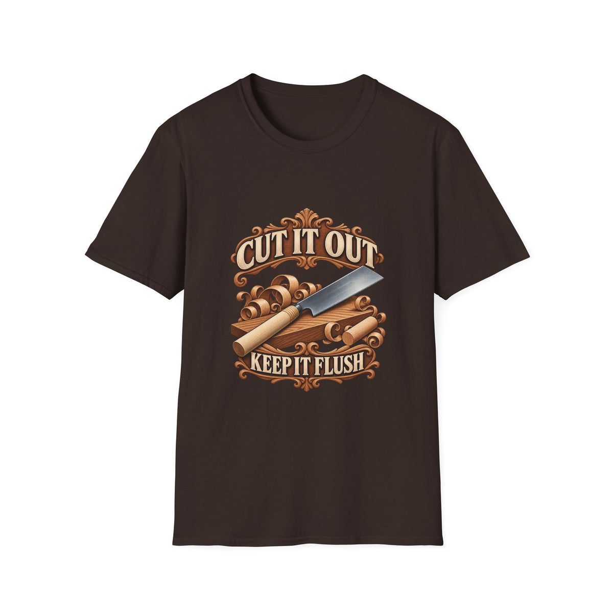 Cut It Out Keep It Flush Woodworking T-Shirt