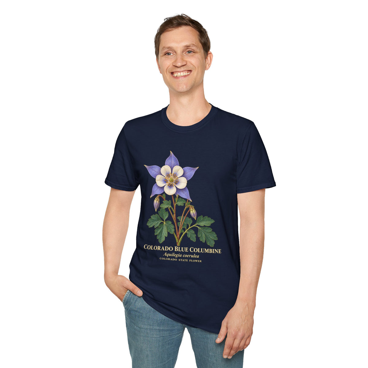 Colorado Blue Columbine State Flower T-Shirt