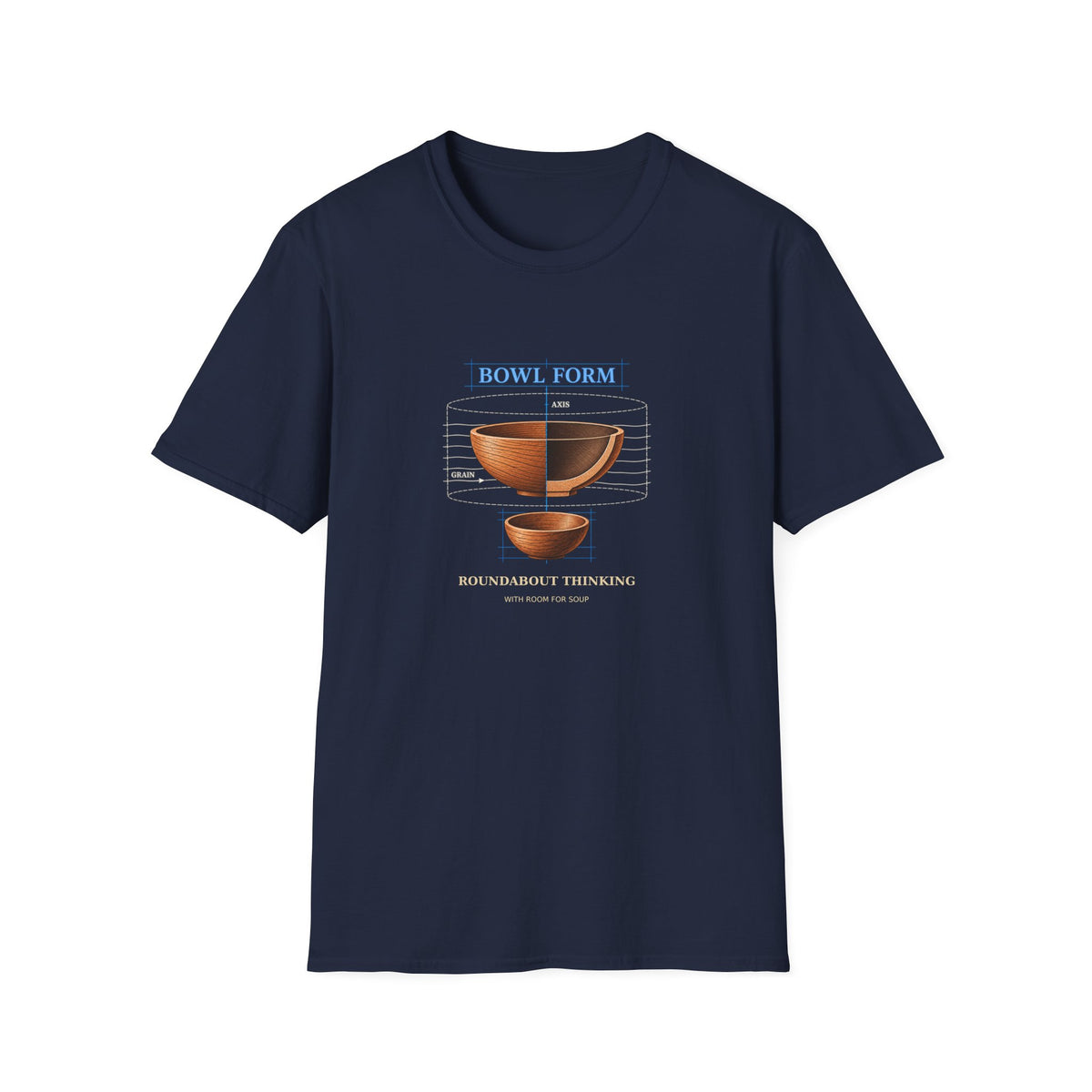Bowl Form Roundabout Thinking Woodturning T-Shirt