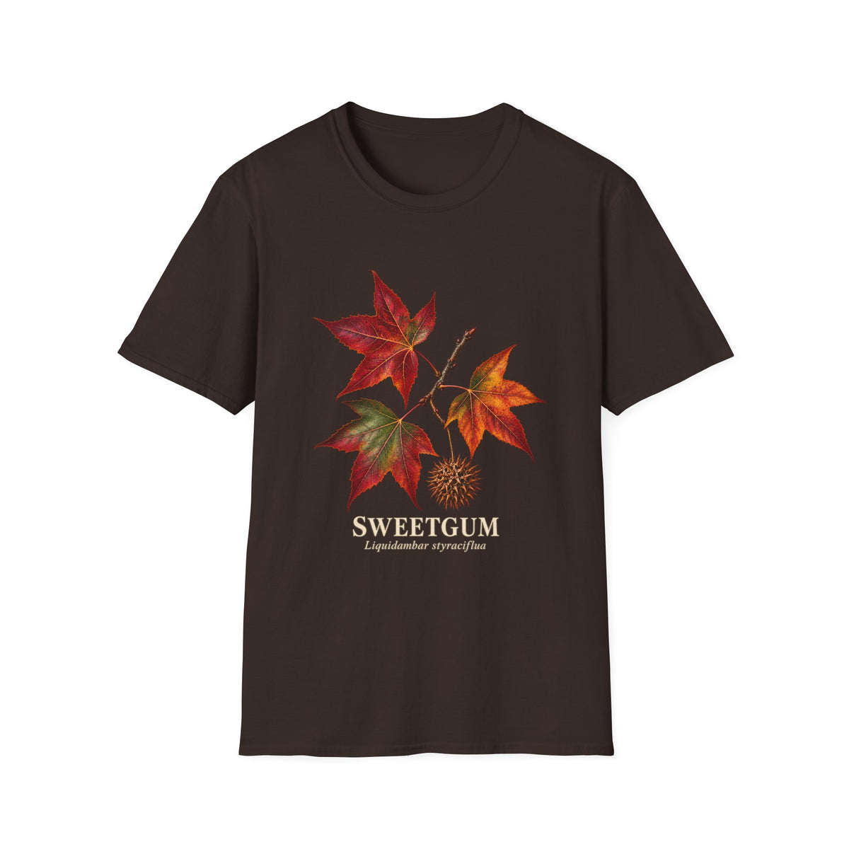 Sweetgum Autumn Botanical Study T-Shirt