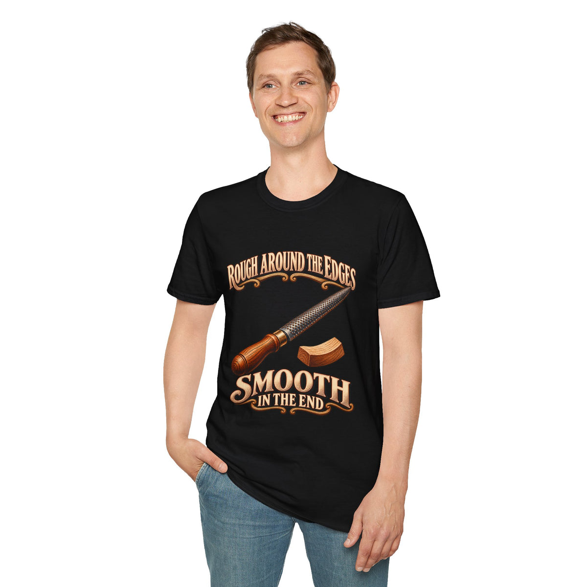 Rough Around the Edges Cabinet Rasp Woodworking T-Shirt