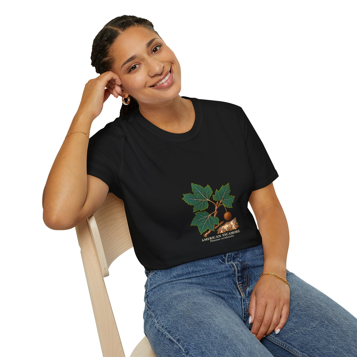 American Sycamore Botanical Study T-Shirt