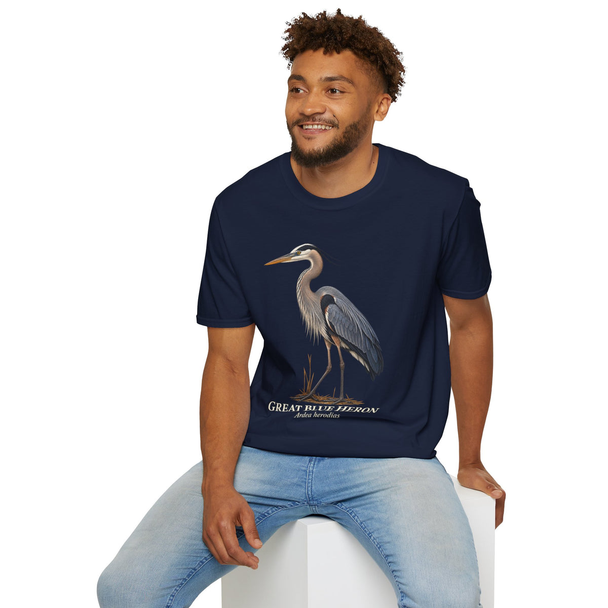 Great Blue Heron Birdwatching T-Shirt