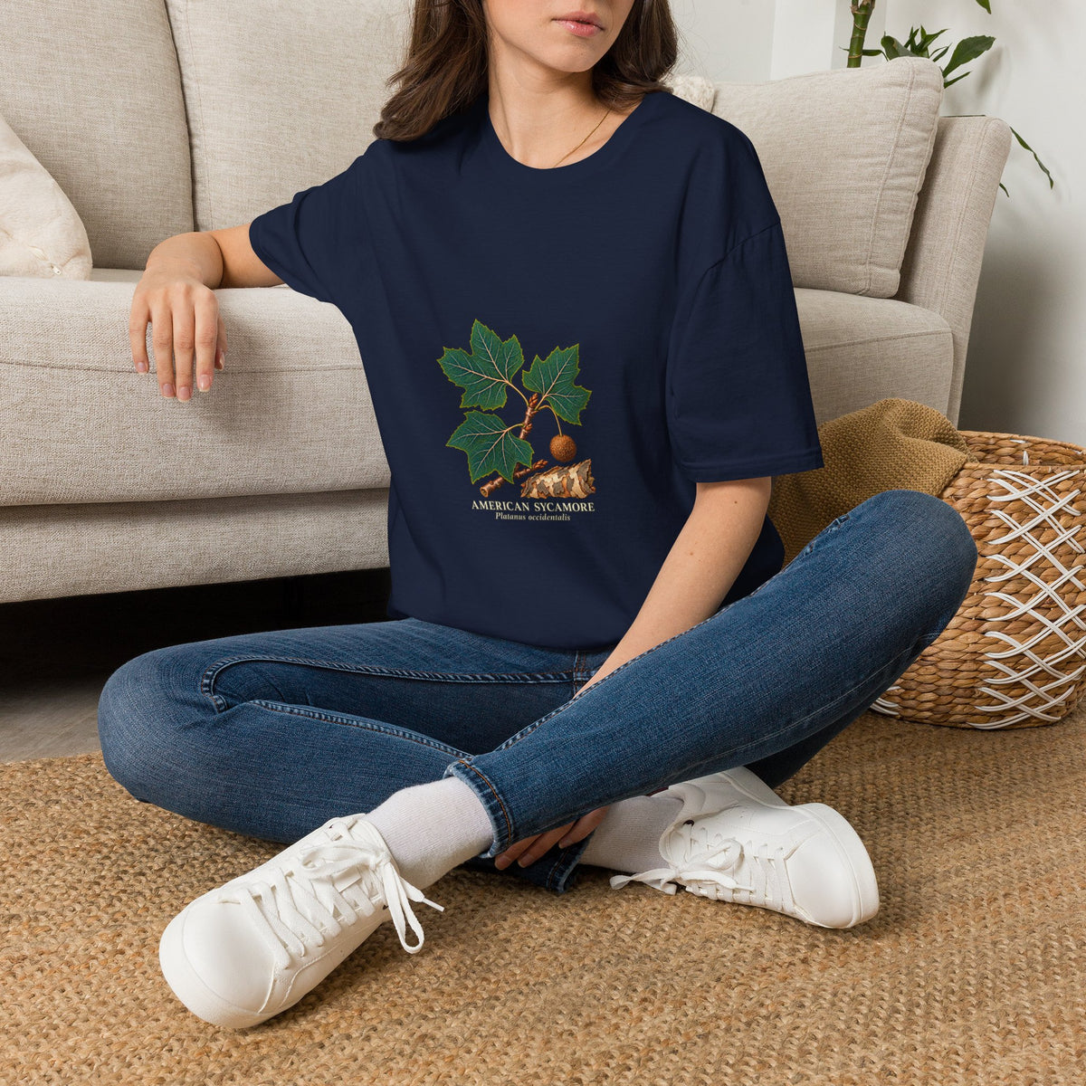 American Sycamore Botanical Study T-Shirt