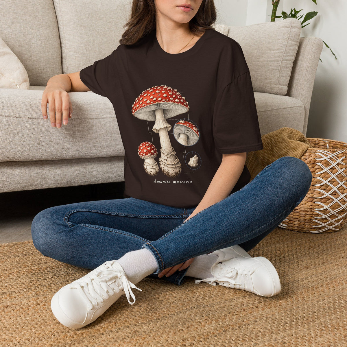 Amanita Muscaria Mushroom Study T-Shirt