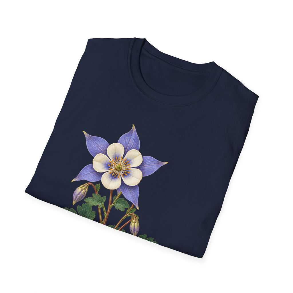 Colorado Blue Columbine State Flower T-Shirt