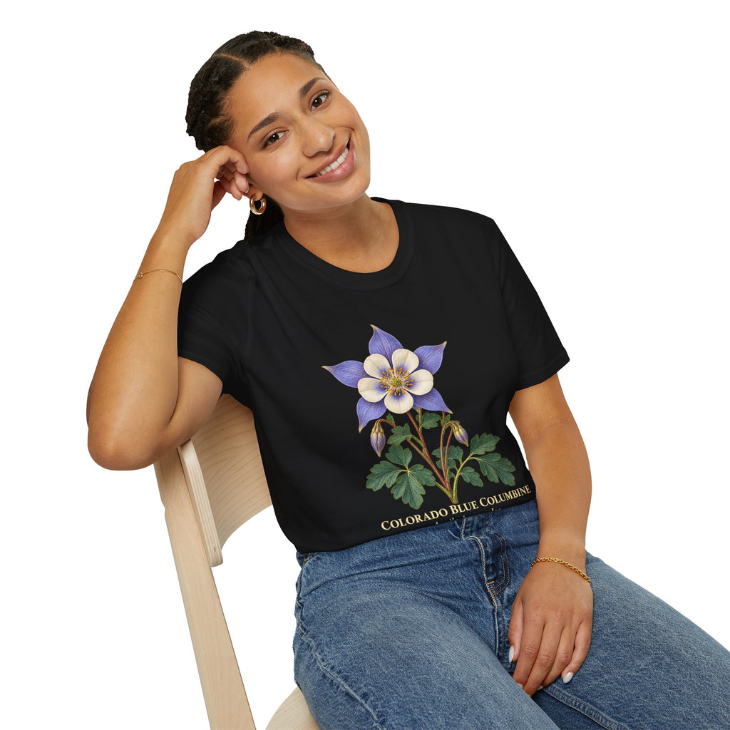 Colorado Blue Columbine State Flower T-Shirt