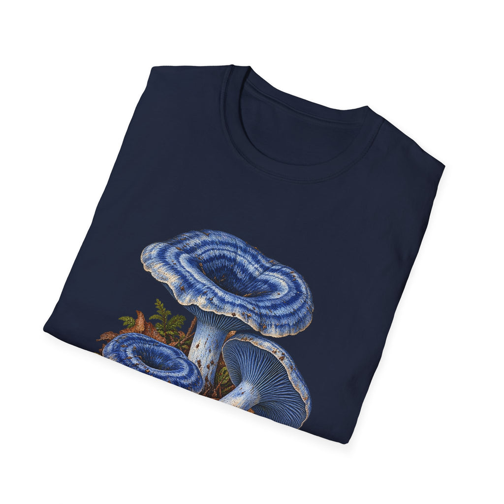 Indigo Milk Cap Mushroom T-Shirt — Woodland Study