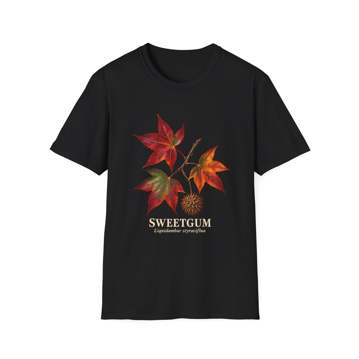 Sweetgum Autumn Botanical Study T-Shirt