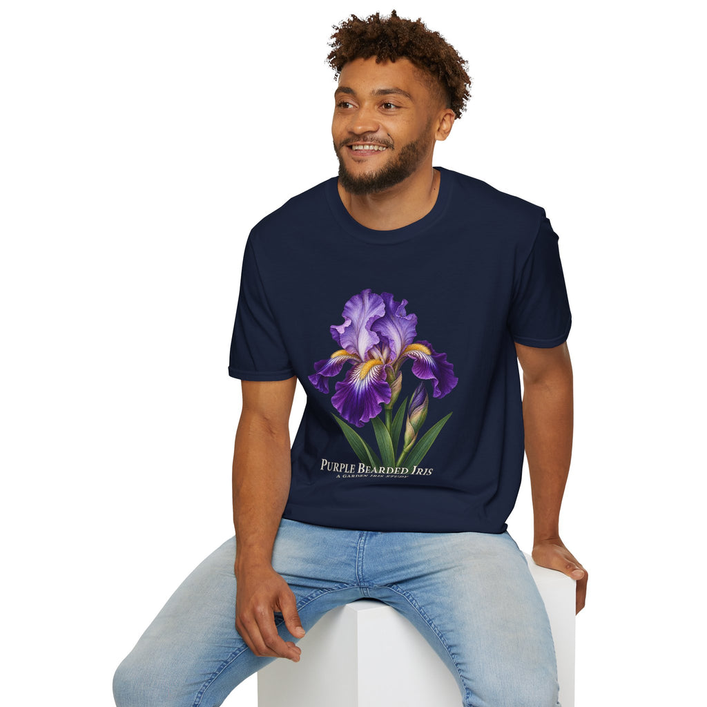 Purple Bearded Iris Botanical T-Shirt