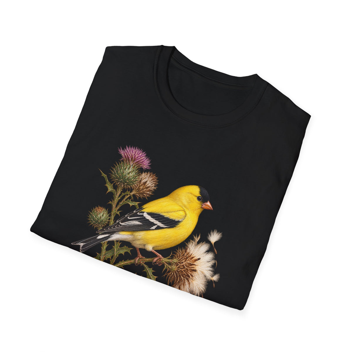 American Goldfinch & Thistle Birdwatching T-Shirt