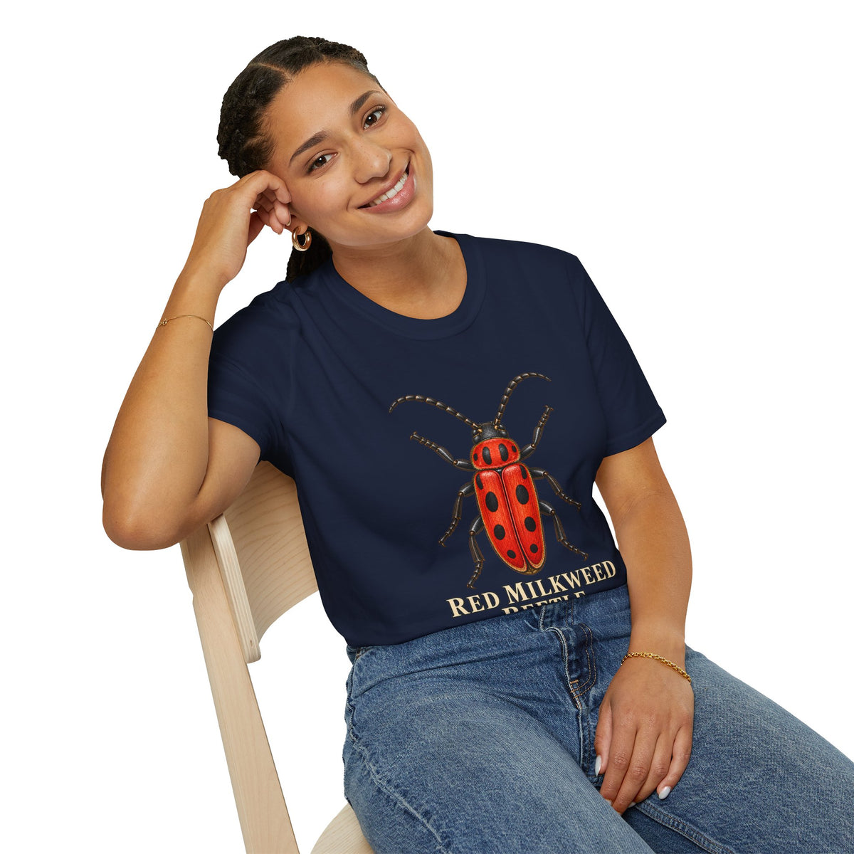 Red Milkweed Beetle Entomology T-Shirt