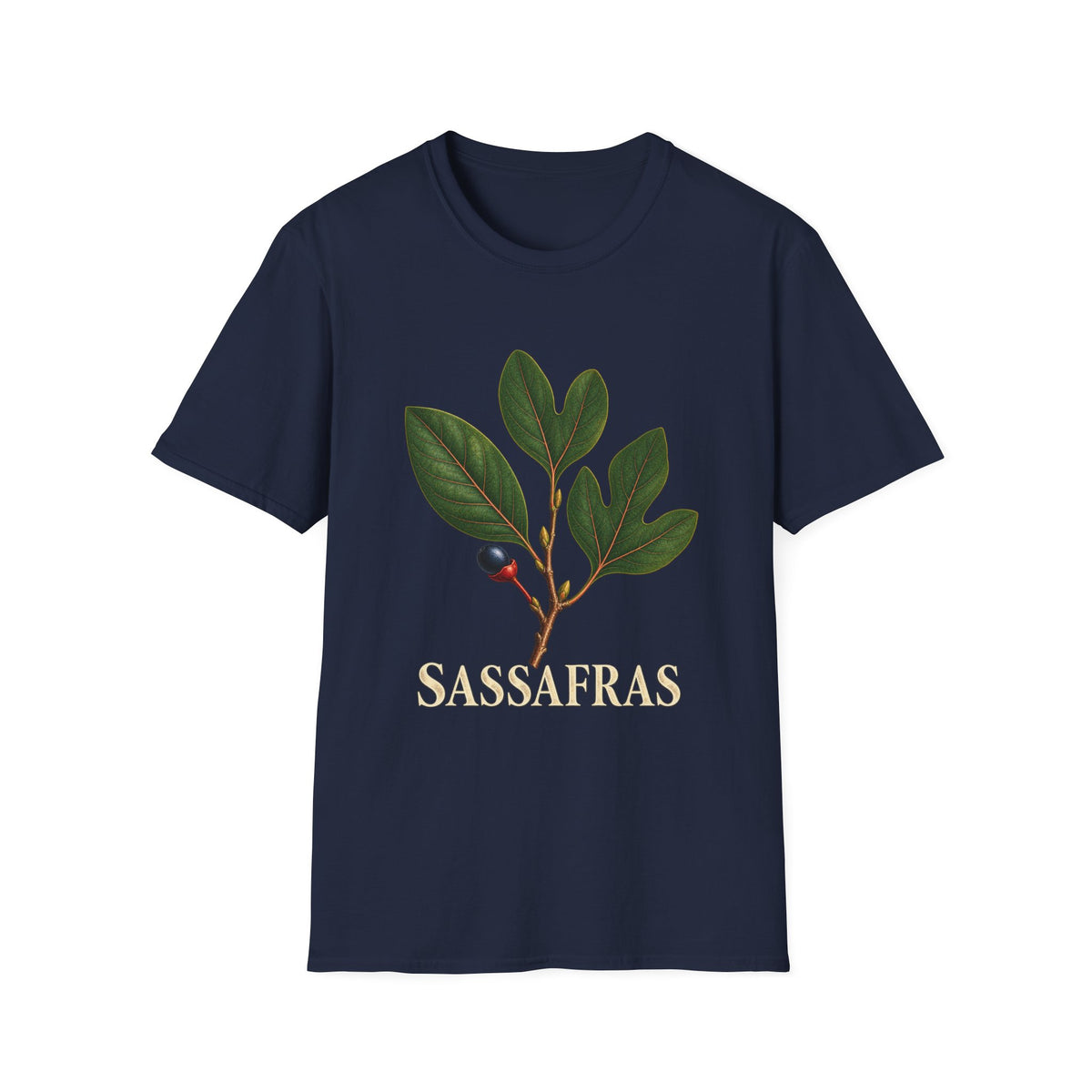 Sassafras Botanical Leaf Study T-Shirt