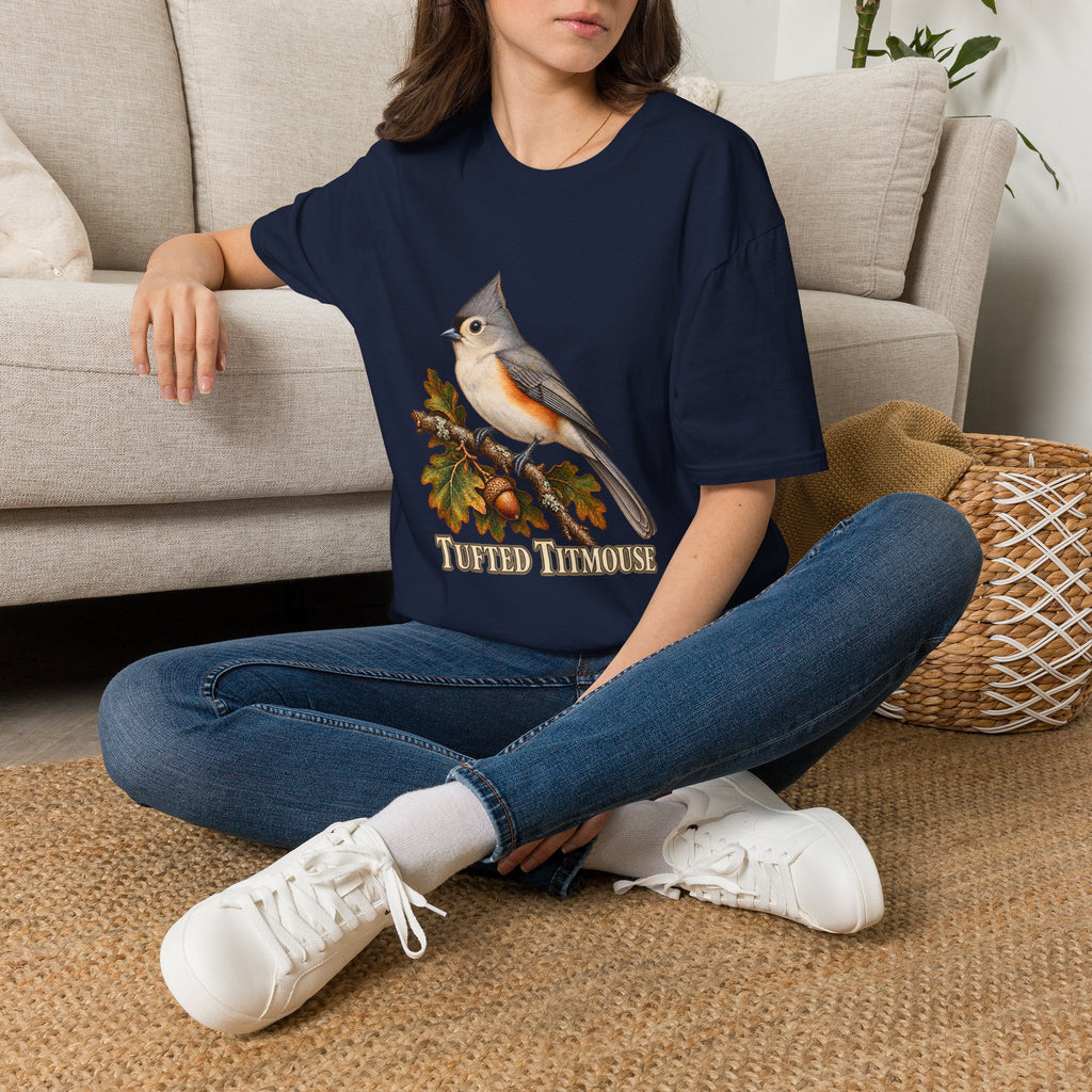 Tufted Titmouse Birdwatching T-Shirt