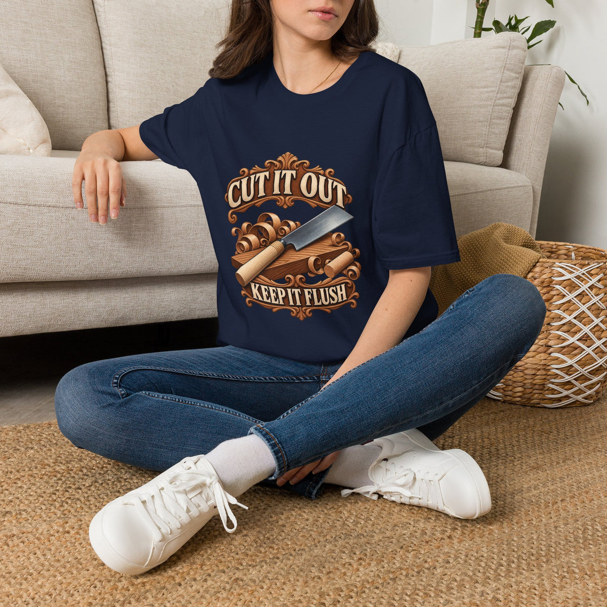 Cut It Out Keep It Flush Woodworking T-Shirt