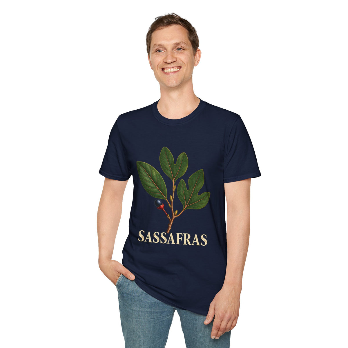 Sassafras Botanical Leaf Study T-Shirt