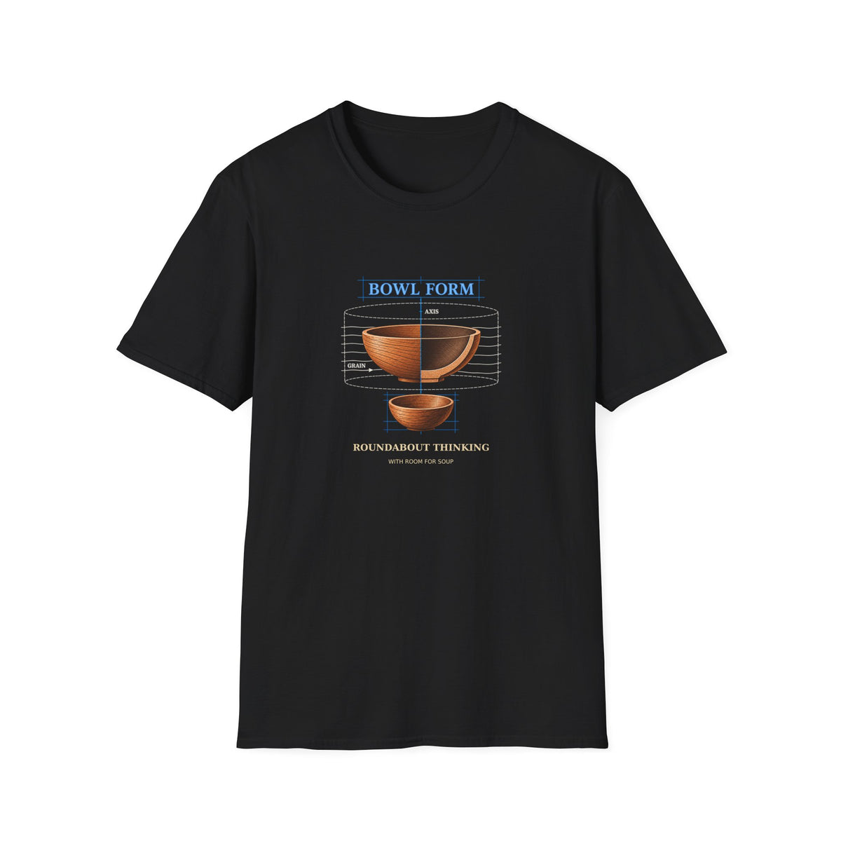 Bowl Form Roundabout Thinking Woodturning T-Shirt