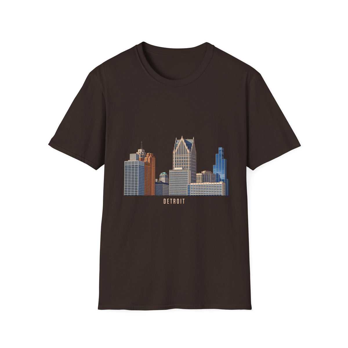 Detroit Skyline Architectural Graphic T-Shirt
