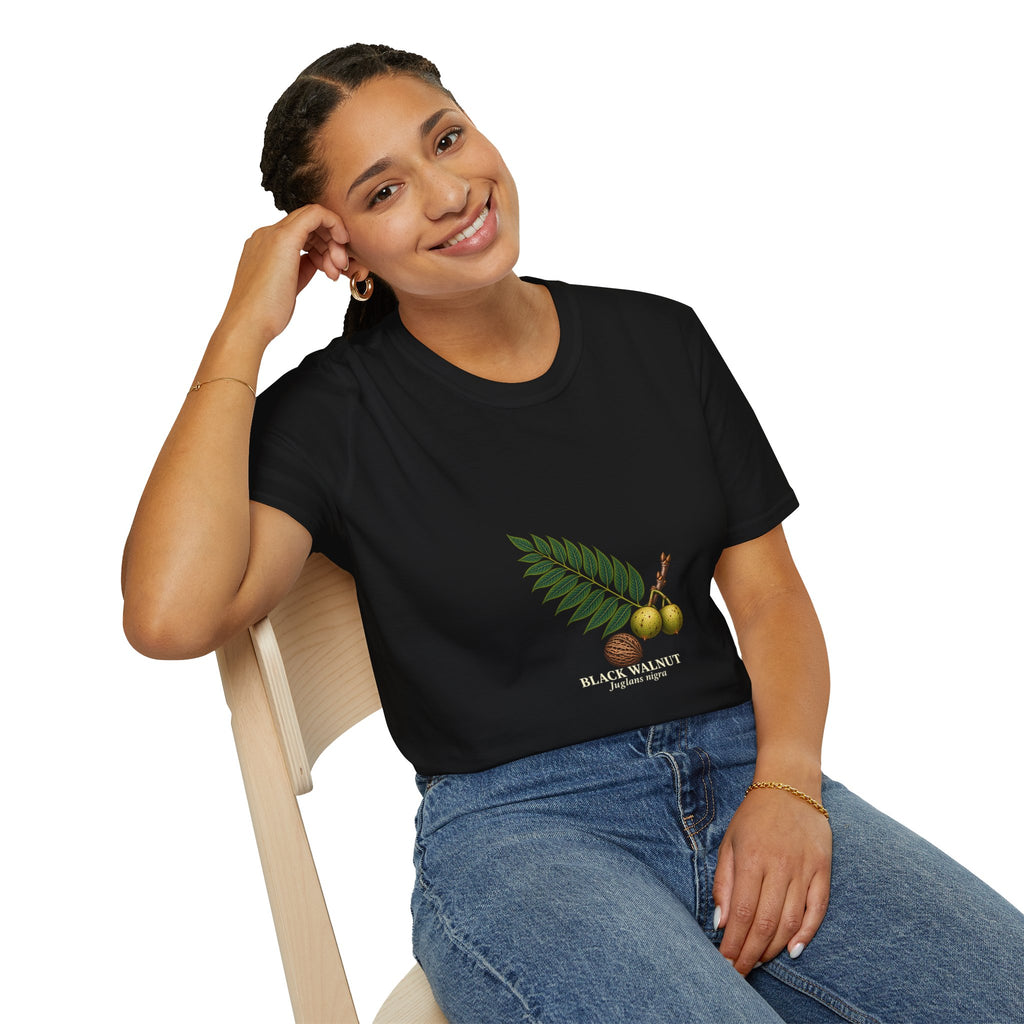 Black Walnut Botanical Study T-Shirt