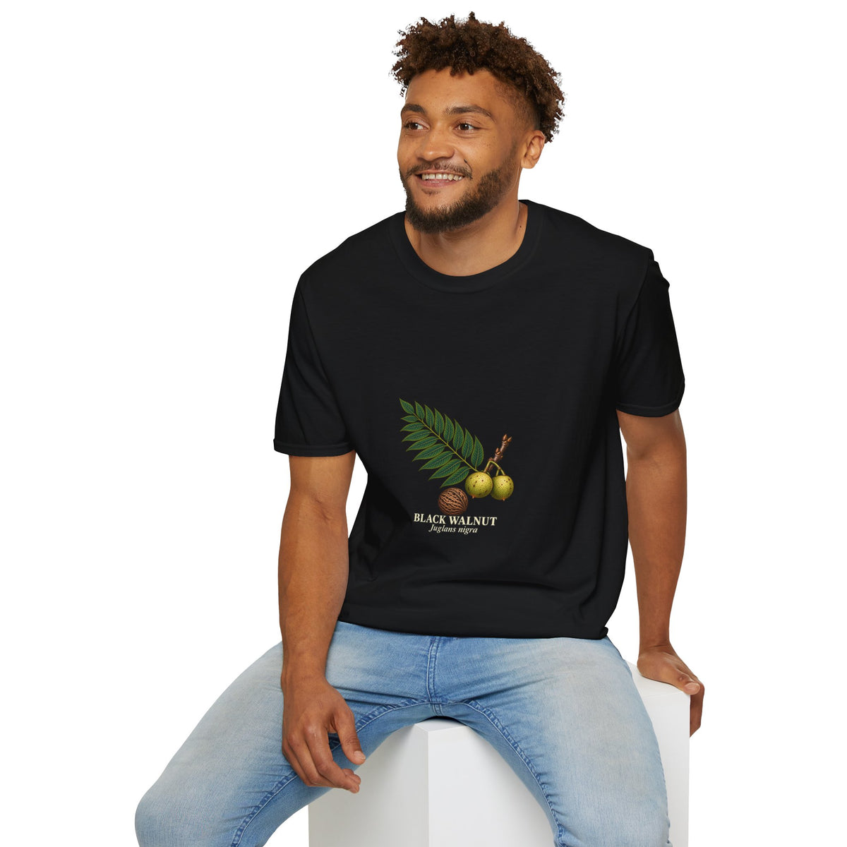 Black Walnut Botanical Study T-Shirt