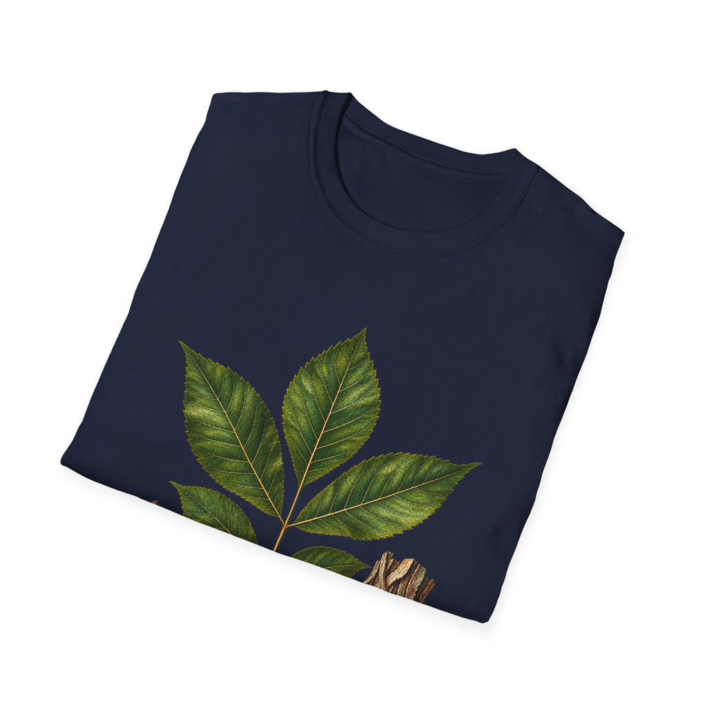 Shagbark Hickory Botanical Study T-Shirt