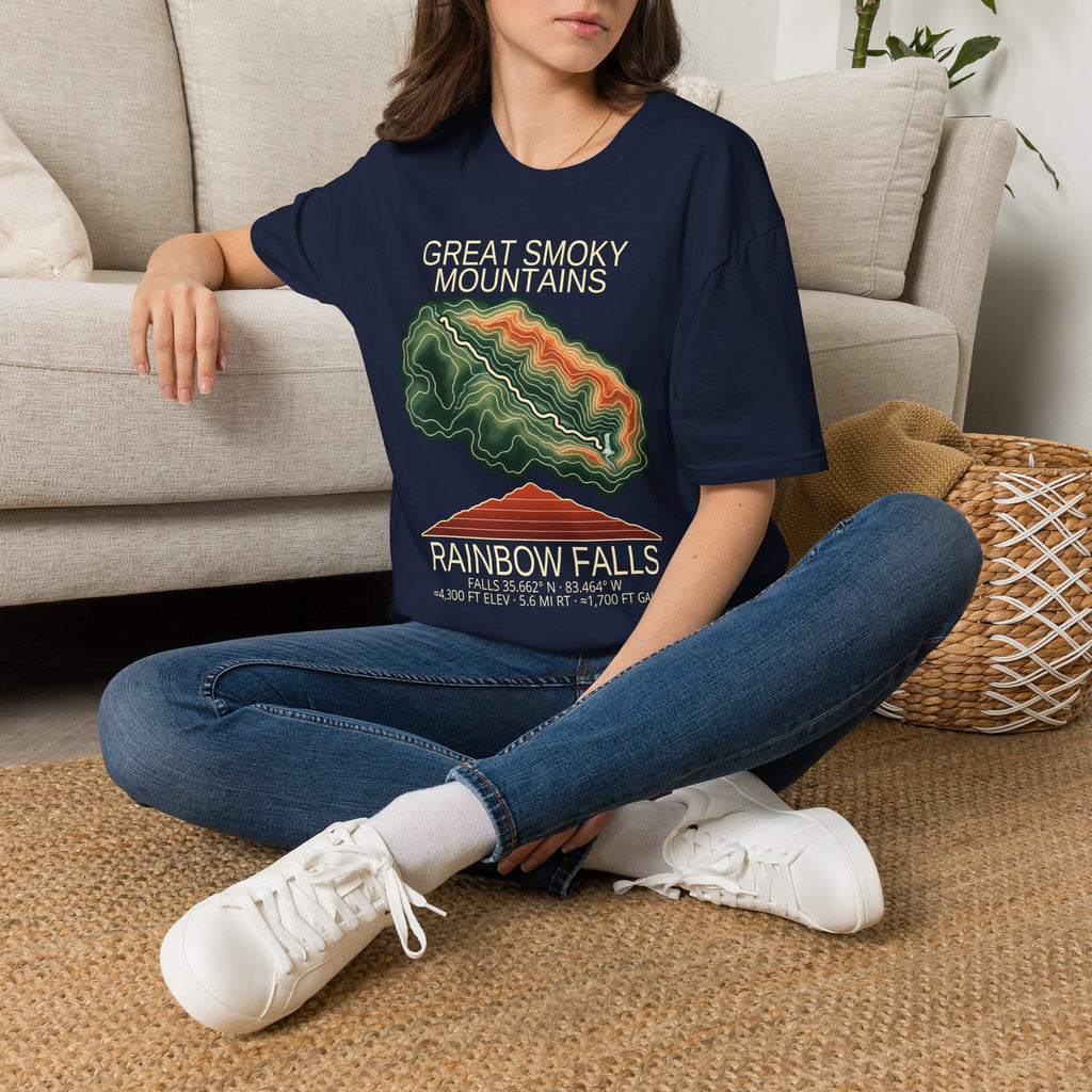 Rainbow Falls Hiking T-Shirt | Great Smoky Mountains