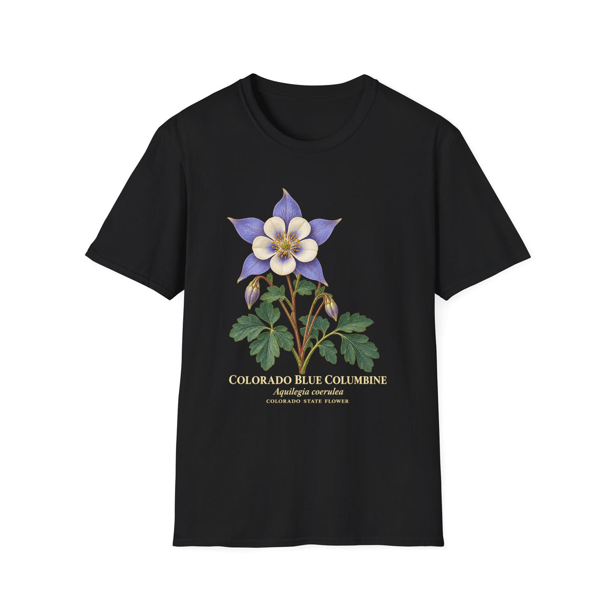 Colorado Blue Columbine State Flower T-Shirt